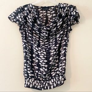 Brittany Black | Black and White Small Blouse